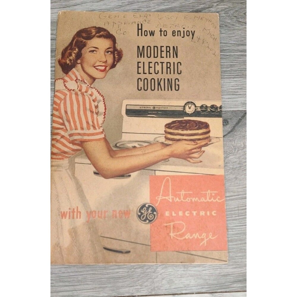VTG GE Booklet How To Enjoy Electric Cooking, 40s, 50s, Manual Cookbook